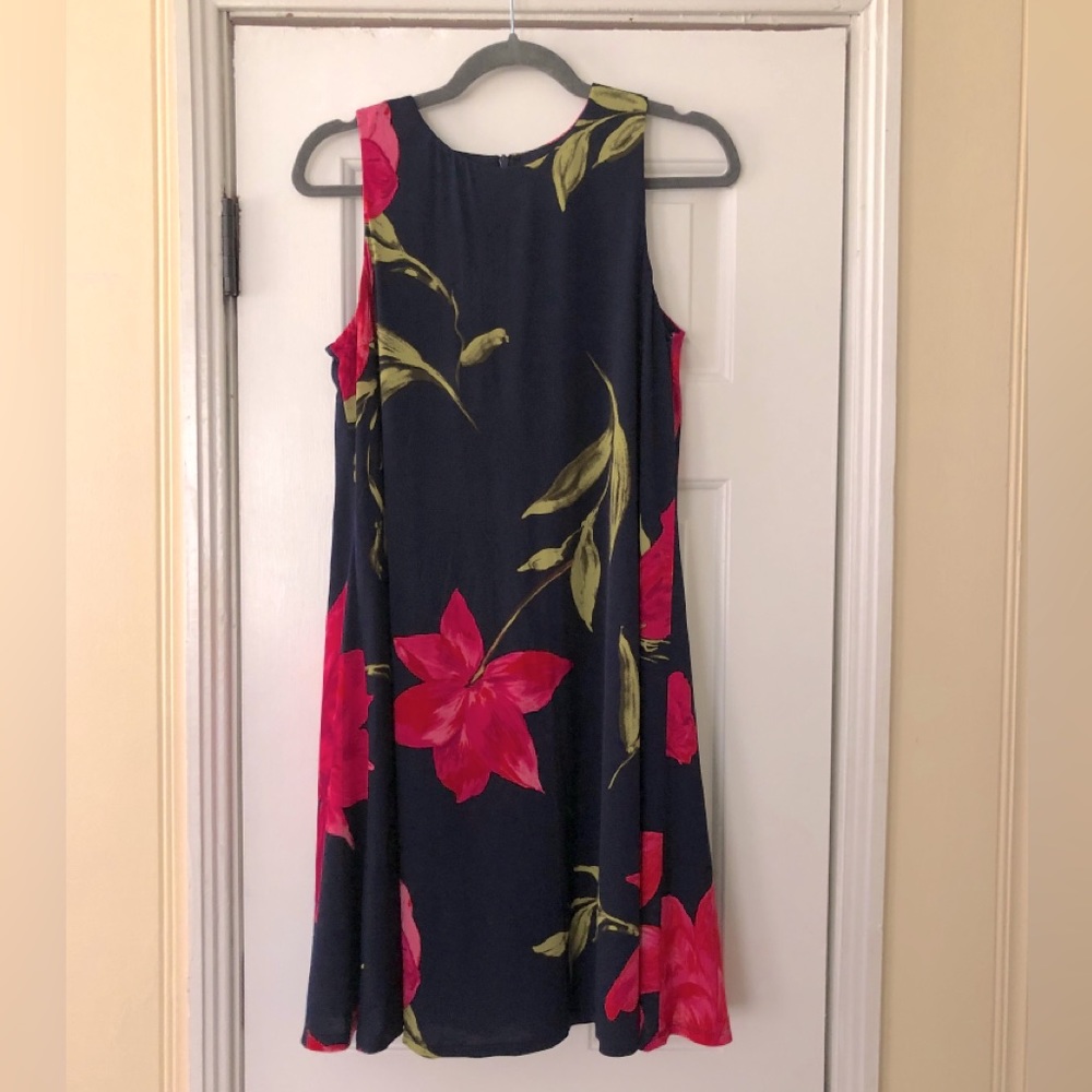 Anne Klein Navy Floral Dress